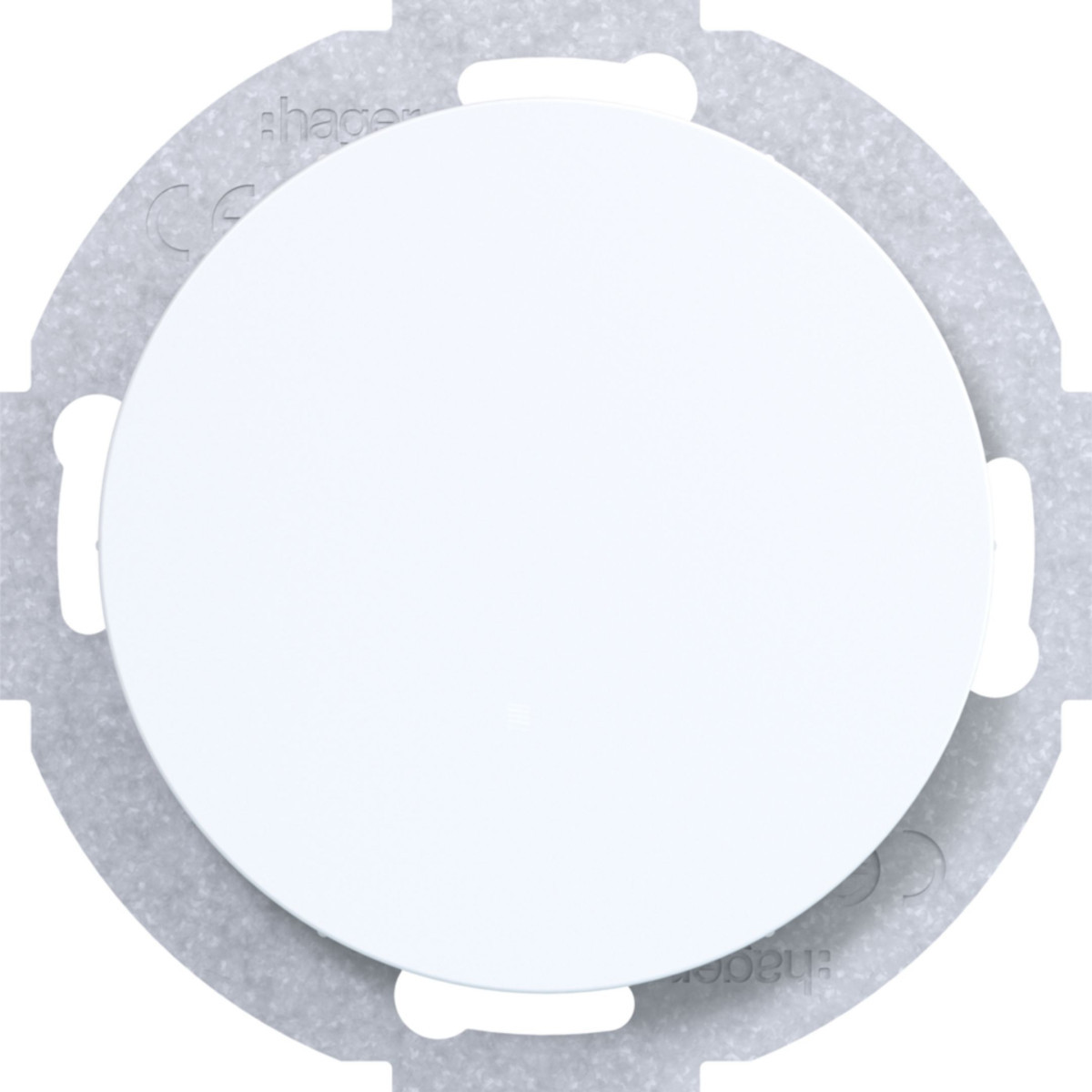 Hager Serie R.classic Blindplaat Zonder spreidklemmen, R.1/R.3/R.8, polarwit