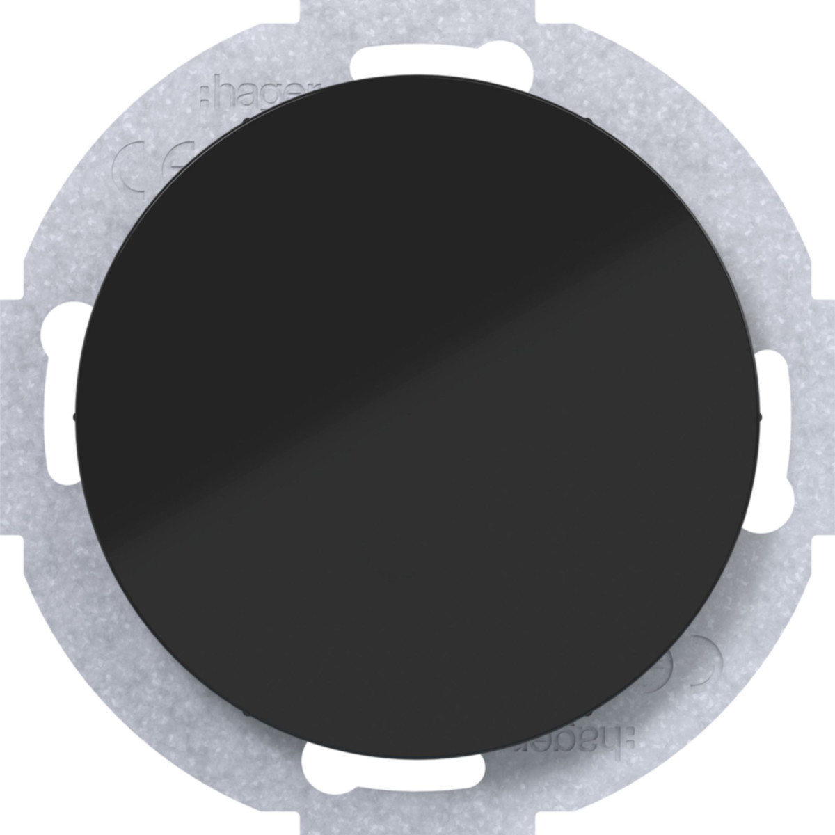 Hager Serie R.classic Blindplaat Zonder spreidklemmen, R.1/R.3/R.8, zwart