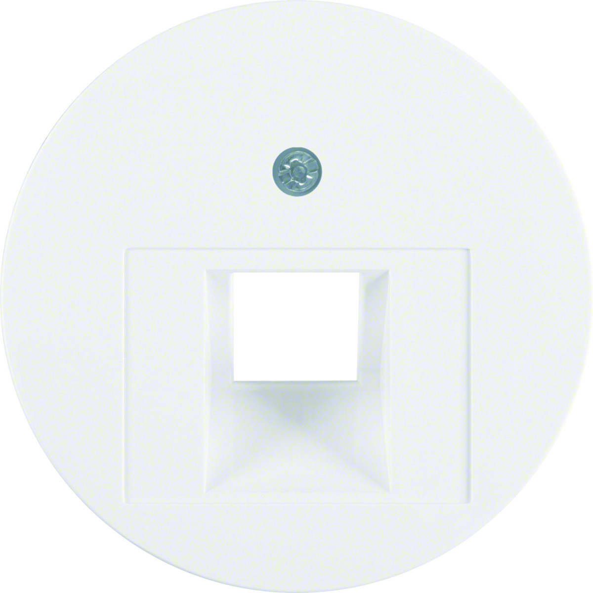 Hager Serie R.classic Centraaldeel RJ-datacontactdoos 1-V met 45°-uitgang, R.1/R.3/R.8 P.wit