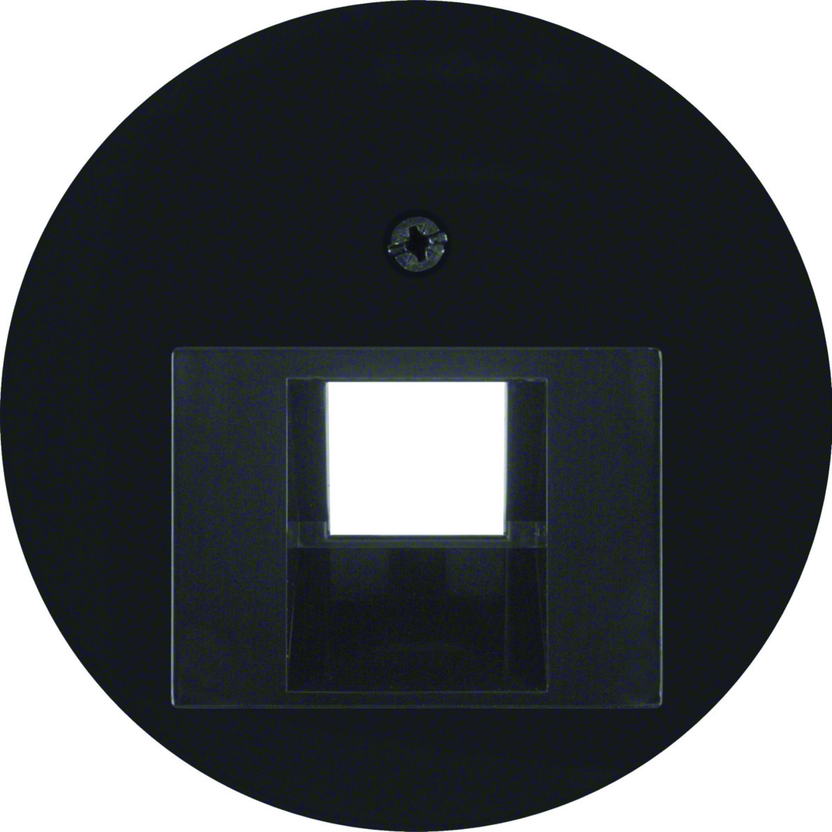 Hager Serie R.classic Centraaldeel RJ-datacontactdoos 1-V met 45°-uitgang, R.1/R.3/R.8 zwart