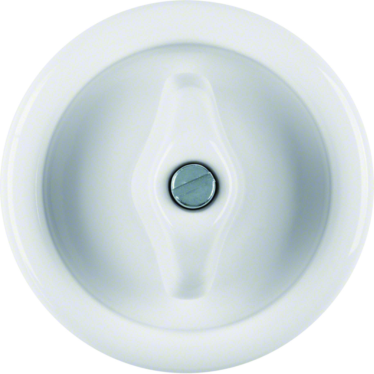 Hager Serie R.classic Centraalstuk Met draaiknevel, serie 1930 porzellan, polarwit