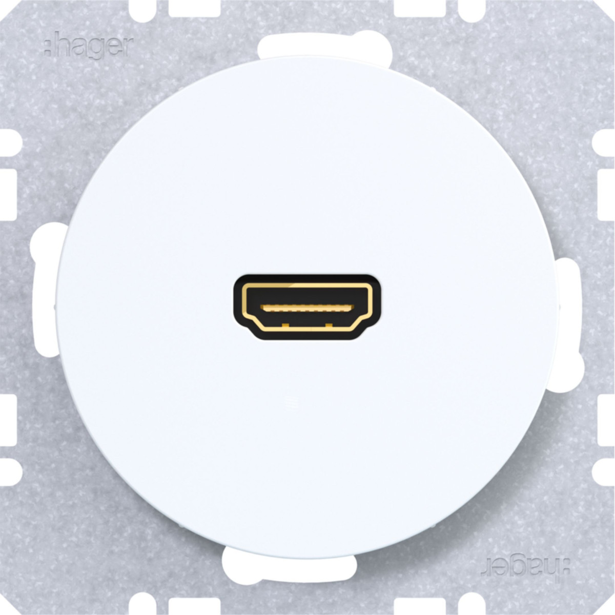 Hager Serie R.classic Hdmi High definition contactdoos WCD, R.1/R.3/R.8, polarwit