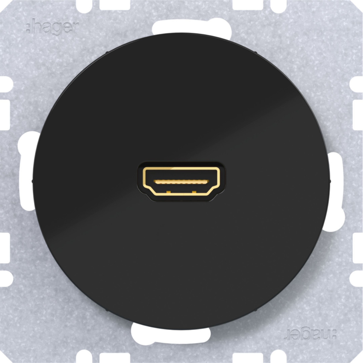 Hager Serie R.classic Hdmi High definition contactdoos WCD, R.1/R.3/R.8, zwart