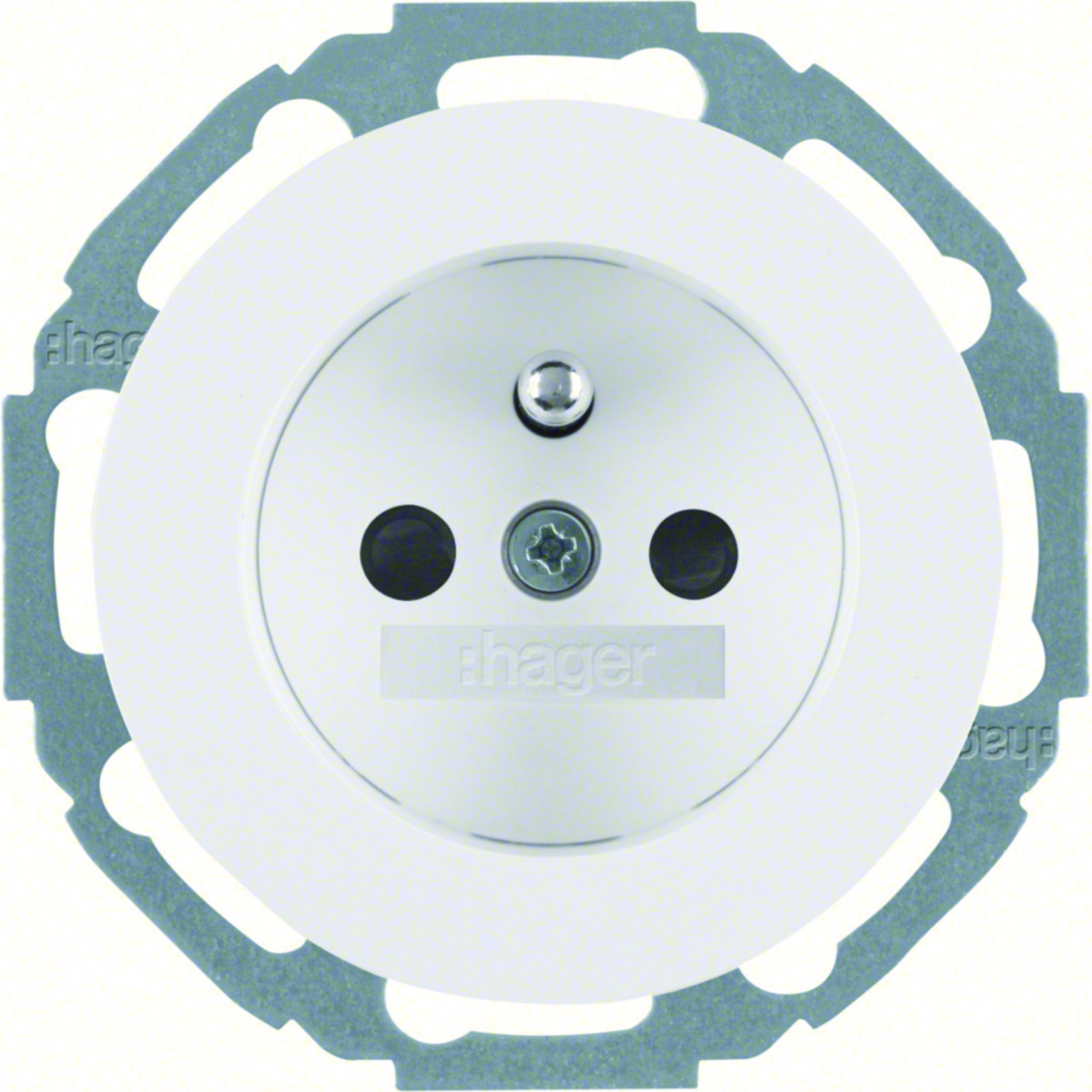 Hager Serie R.classic WCD Penaarde, verhoogd aanraakveilig, serie R.classic wit