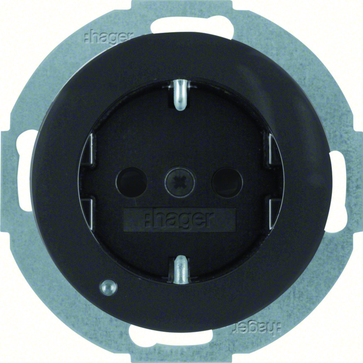 Hager Serie R.classic WCD Ra met led-oriëntatieverlichitng, R.1/R.3/R.8, zwart