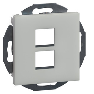 Hager Tehalit Draagplaat 2V multimedia/data keystone 19,9x14,8 MM, incl. CPL., vwit
