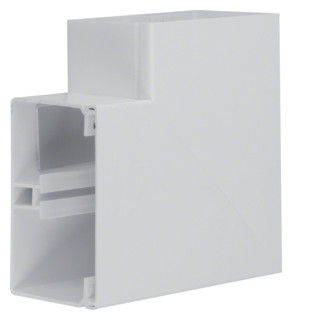 Hager tehalit FB, vlakke hoek voor goot 80x130 MM, lichtgrijs
