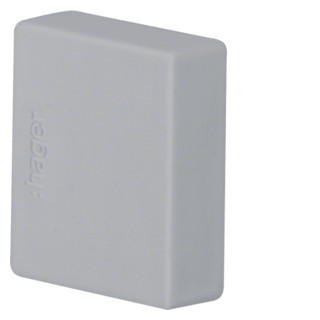 Hager tehalit LF, eindplaat voor goot 20x20 MM, grijs