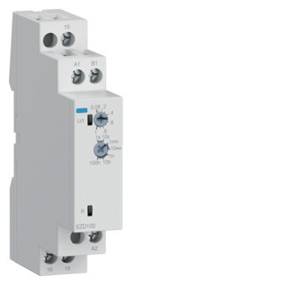 Hager Tijdrelais Opkomend vertraagd, 50MS - 100H, 24-240V ac/DC, 1W