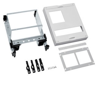 Hager Univers N Bouwsteen, 300x250mm, voor 2X meetcomp. 96 X 96MM + extra din-rail