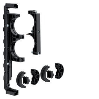 Hager Universn pe/N-raildrager 2-polig,op voet links,voor cu 20/30/40x5/10