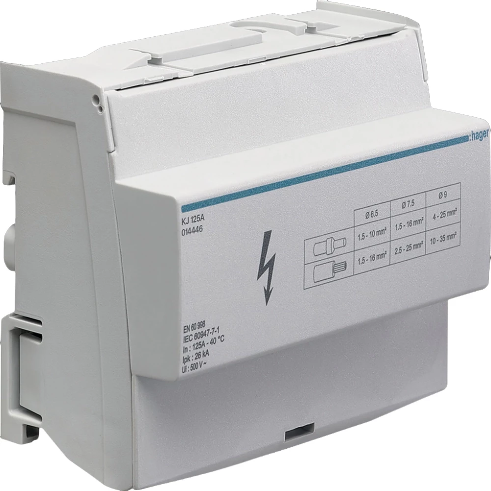 Hager Verdeelklem 4-polig 125 A 2X 35 MM²