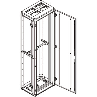 Hager Installatiekast leeg (vloer) verdeler zichtvenster 600x1900mm ip54