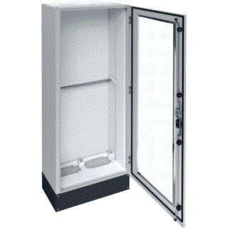 Hager Univers FR ip55 installatiekast leeg (vloer) verdeler + 200MM sokkel 550x2050mm ip55
