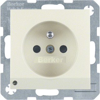 Berker S.1 wandcontactdoos inbouw (stucwerk) ra 1V KV wit