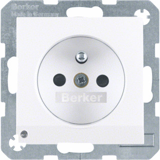 Berker S.1 wandcontactdoos inbouw (stucwerk) ra 1V KV wit