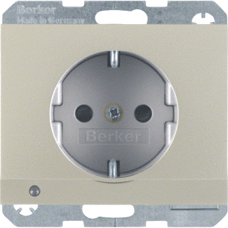 Berker Wandcontactdoos inbouw (stucwerk) ra 1V KV roestvaststaal ( RVS )
