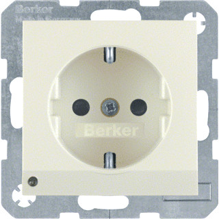 Berker S.1 wandcontactdoos inbouw (stucwerk) ra 1V KV wit