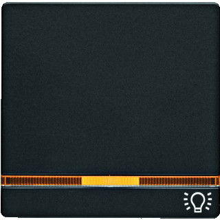 Hager Berker Q.1/Q.3/Q.7 schakelwip met lens antraciet