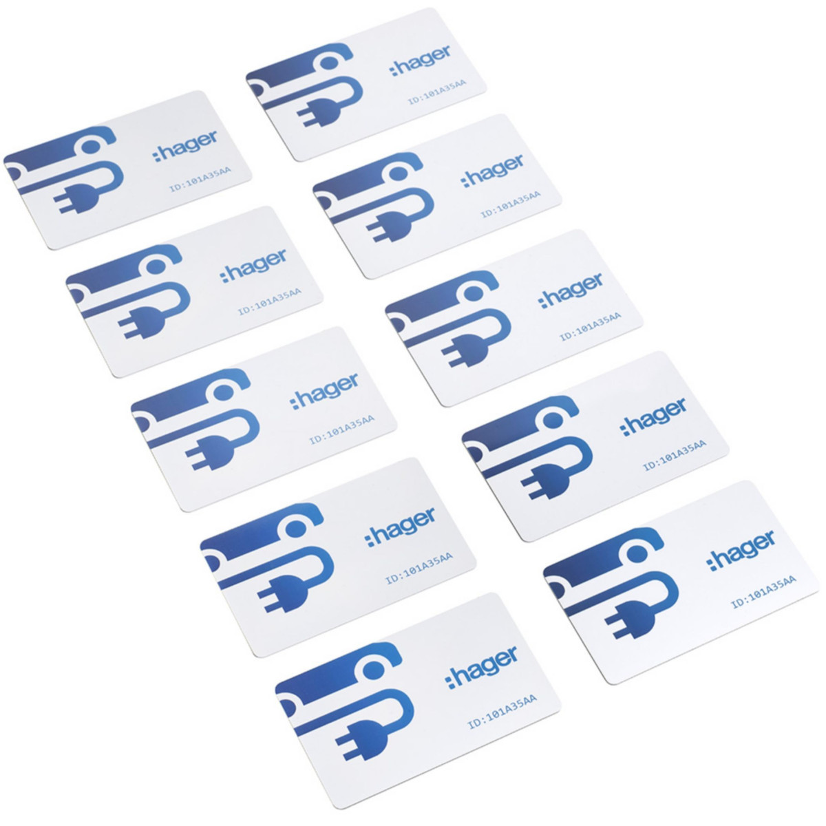 Hager witty Set Met 10 rfid badges