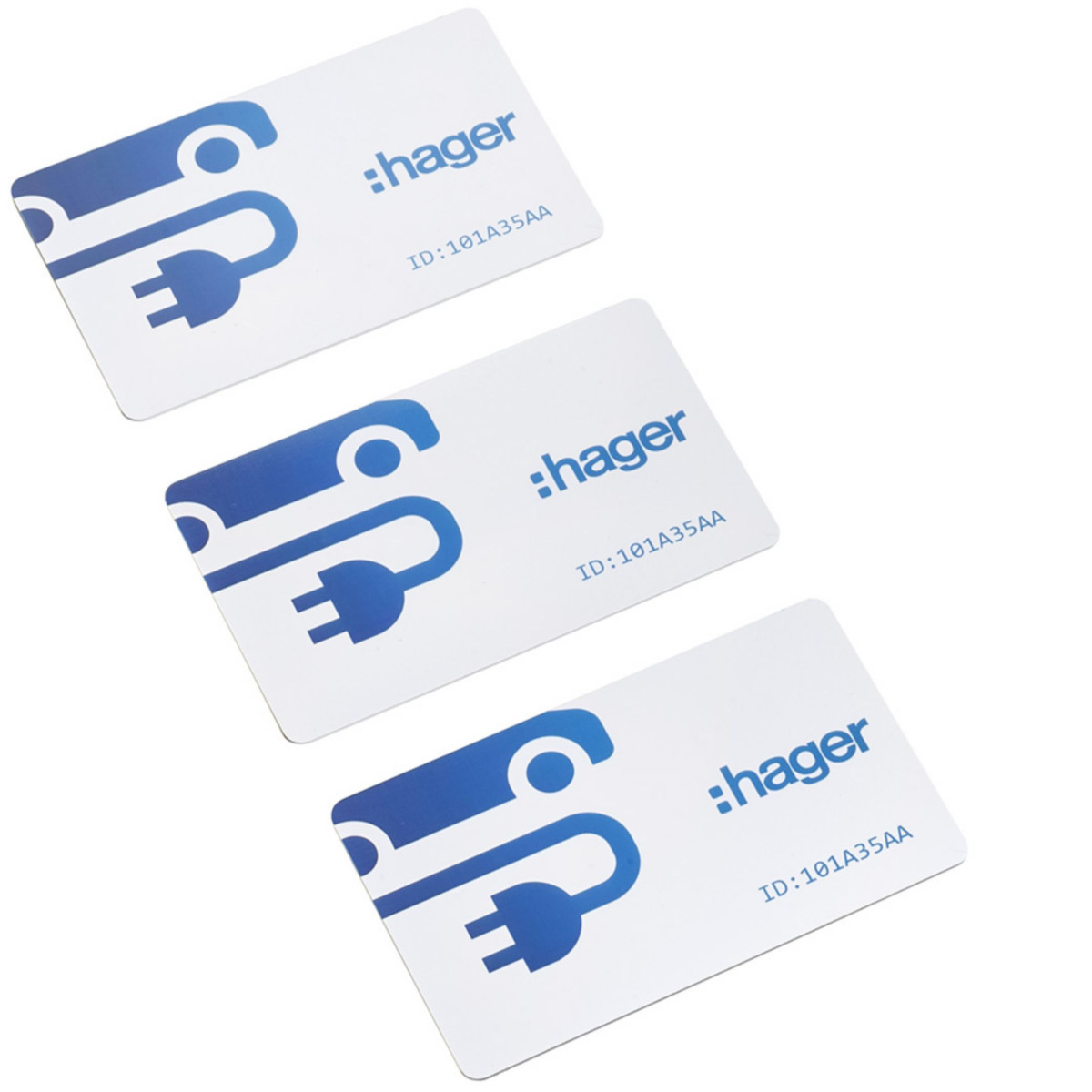 Hager witty Set Met 3 rfid badges