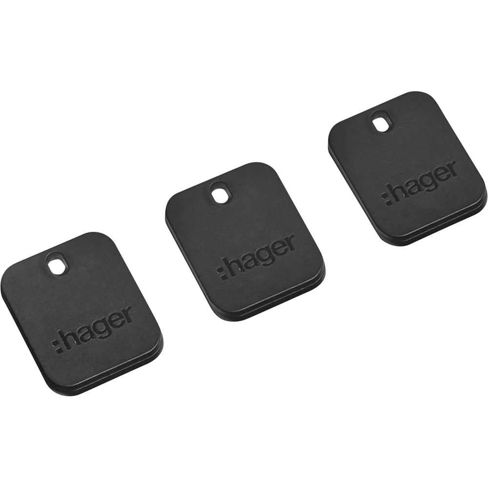 Hager witty Set Met 3 rfid tag sleutelhangers