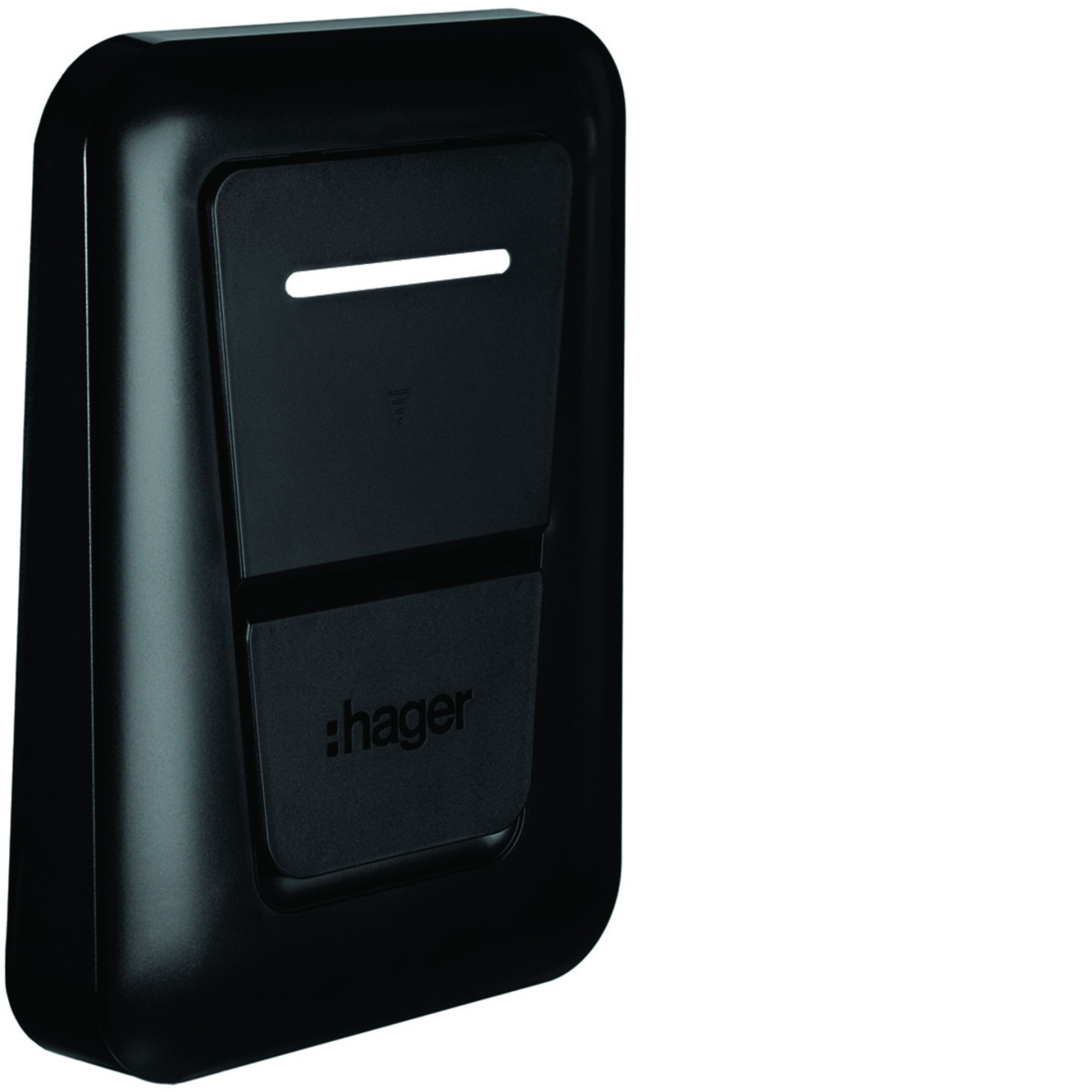 Hager Witty one front cover zwart grafiet