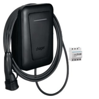 Hager witty Witty Plus kabel met flow emc xem470 bundel (laadstat. 22 KW mid ocpp)