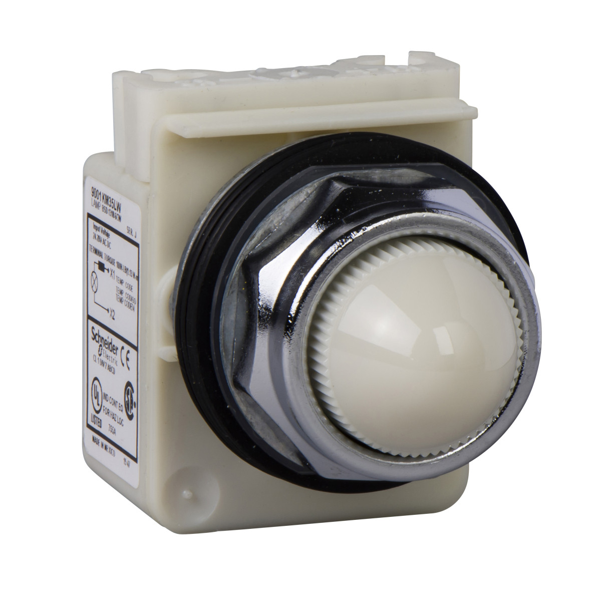 Schneider Electric pilot light 120V 30MM T-K white led