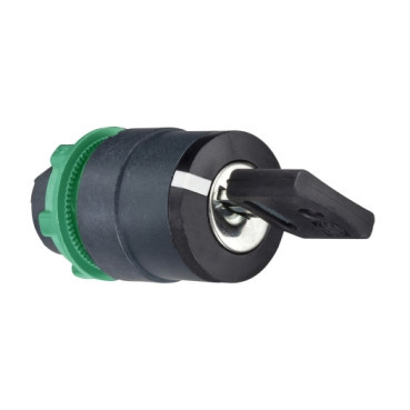 Harmony XB5, kop voor sleutelschakelaar, zwart, 2 pos, blijft in stand Harmony XB5, kop voor sleutelschakelaar, zwart, 2 pos, blijft in stand