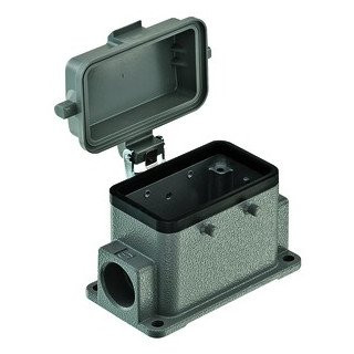 Harting 411 behuizing rechthoekige connectoren ip65 B94MM H53,8MM sokkelbehuizing zij