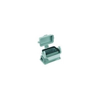 Harting 411 behuizing rechthoekige connectoren ip65 B94MM H53,8MM sokkelbehuizing zij
