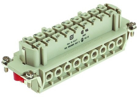 Harting 414 contactblok industriële connector 16