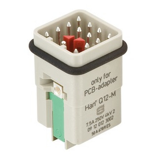 HARTING Han Q12-M for PCB-adapter