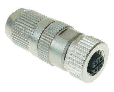 HARTING M12-L shielded female 4-pole A-coded