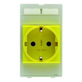 HARTING Plug Socket module germany yellow (vde)