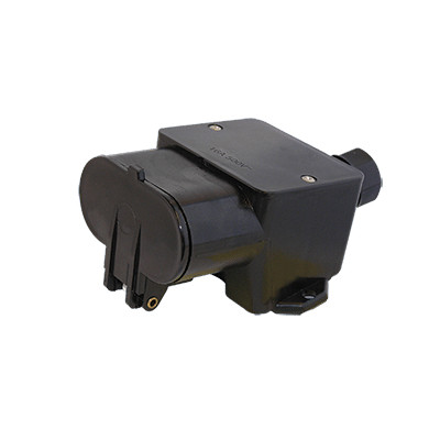 Hateha Industrieel Contactmateriaal Wandcontactdoos 16a.380V., grijs, gemonteerd, 3P. + beschermingscontac