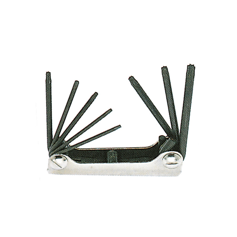 Haupa Stiftsleutelset Torx TX 9T/M40 8 delig zakmes model