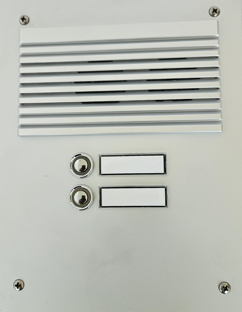 Have-Digitap Intercom buitenpost Deurluidspreker Inbouw met 2 dubbel verchroomde beldrukkers