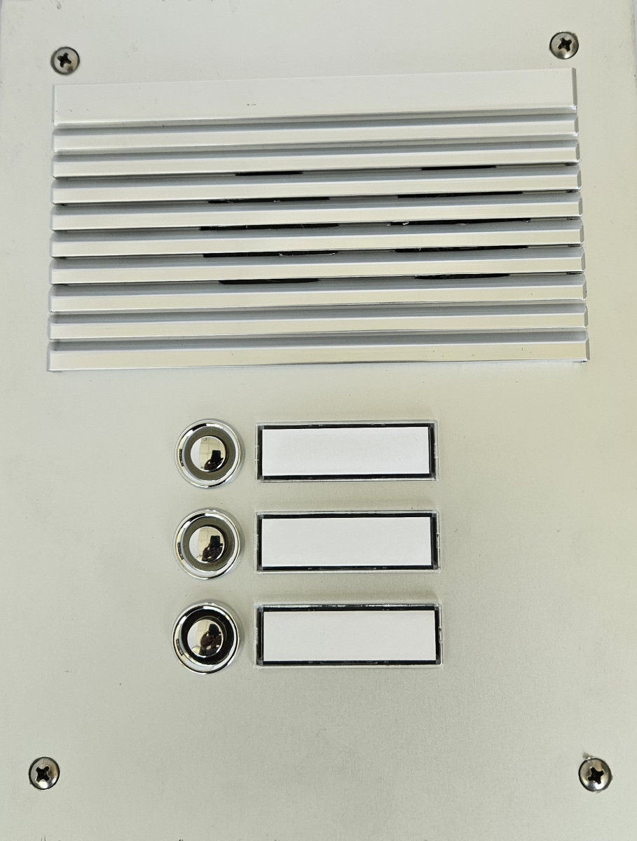 Have-Digitap Intercom buitenpost Deurluidspreker Inbouw met 3 dubbel verchroomde beldrukkers