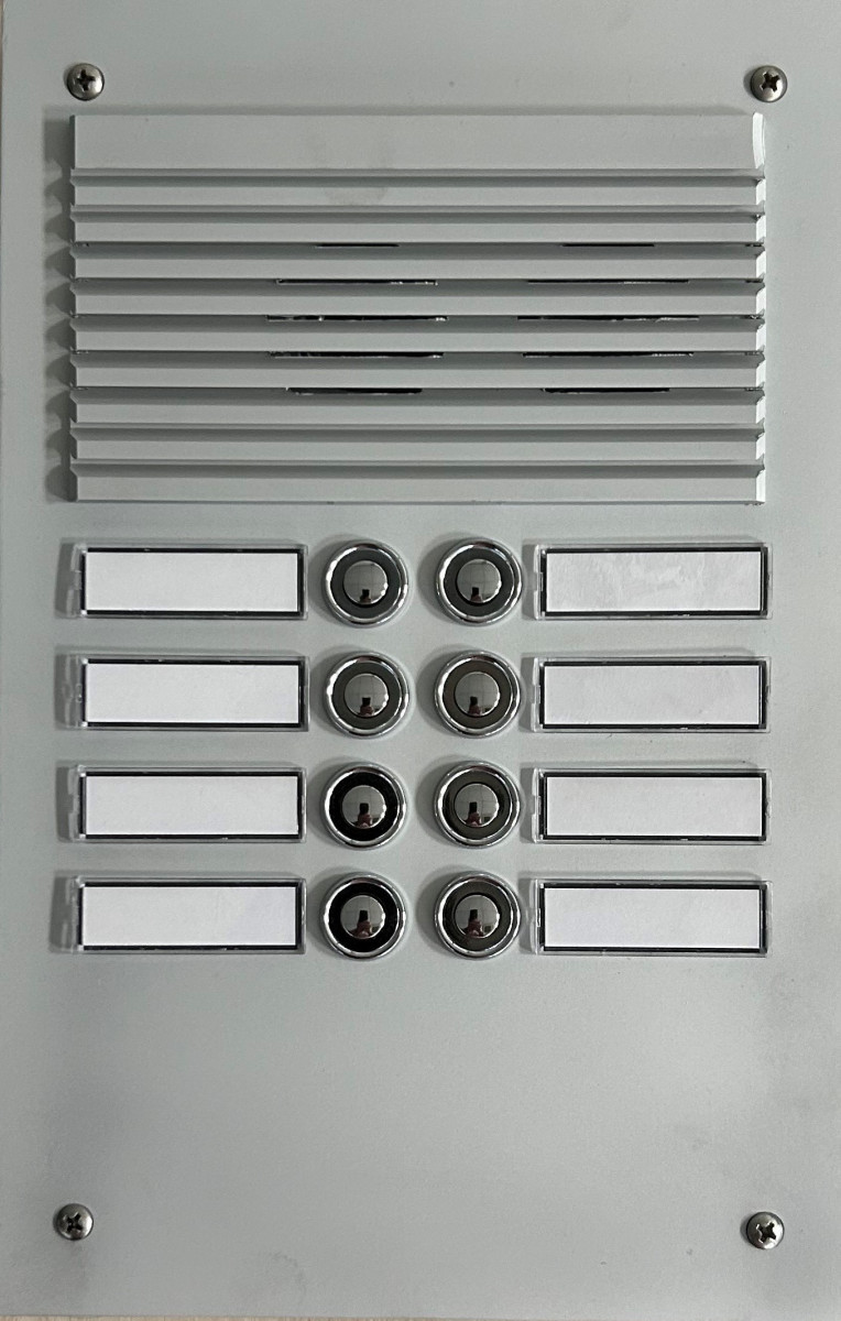 Have-Digitap Intercom buitenpost Deurluidspreker Inbouw met 8 dubbel verchroomde beldrukkers