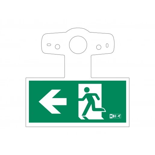 HBI Serie 200 Polarem 200 pictoplaat wand pijl links iso7010