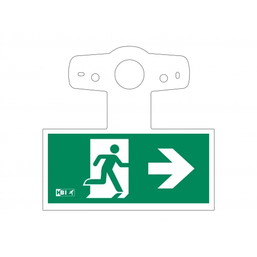HBI Serie 200 Polarem 200 pictoplaat wand pijl rechts iso7010