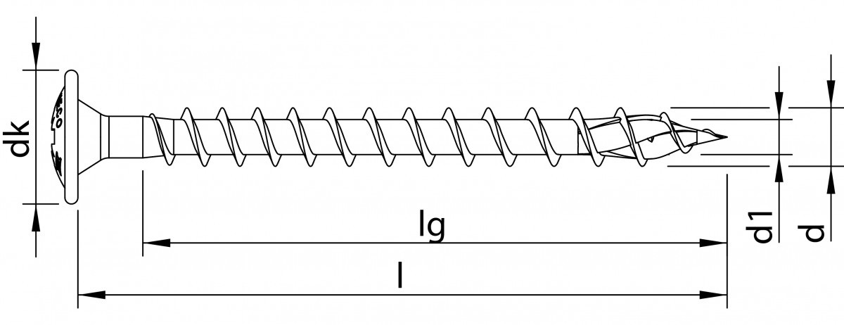 Heco -Topix-plus 4,0 X 30, achterwandschr, pozi, VVD, VZ; 500 ST