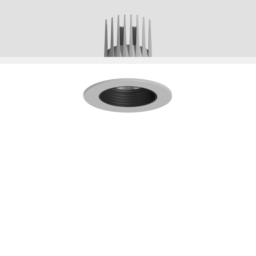 Heledon Mini, 20 W, 2400 LM, 940, zilver, on/off inbouwdownlights, D 1