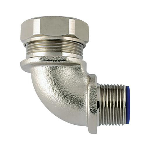 Hellermann Tyton metalen compressiekoppeling 90° ip68 Ø12MM M16