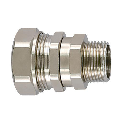 Hellermann Tyton metalen compressiekoppeling met draaiend buitendraad ip65 Ø20MM M20