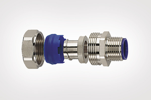 Hellermann Tyton metalen compressiekoppeling met star buitendraad ip68 Ø12MM M16