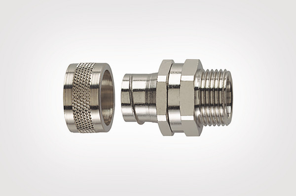 Hellermann Tyton metalen koppeling met draaiend buitendraad ip54 Ø12MM PG9