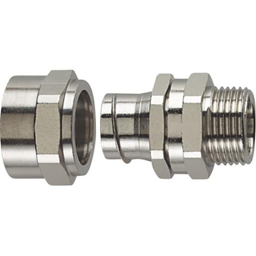Hellermann Tyton metalen koppeling met draaiend buitendraad ip54 Ø25MM M25